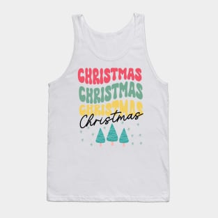 Christmas Colorful Text Tank Top